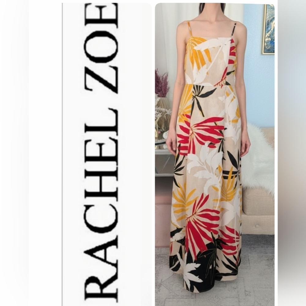 NWOT Rachel Zoe Tropical Print Maxi Dress Size S. - Picture 2 of 16